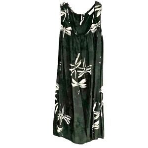 BALI Batiks Women's Dragonfly Dress Boutique Resort Wear Green Size Small